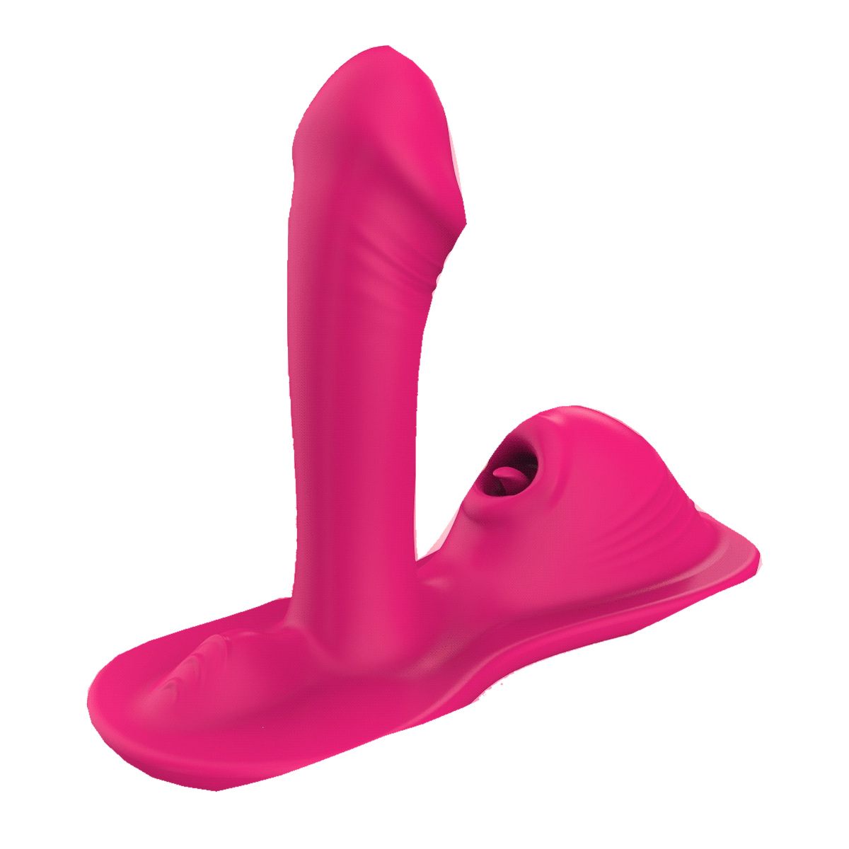 Pink Rose Seat personal massager with an elongated base and raised curved form