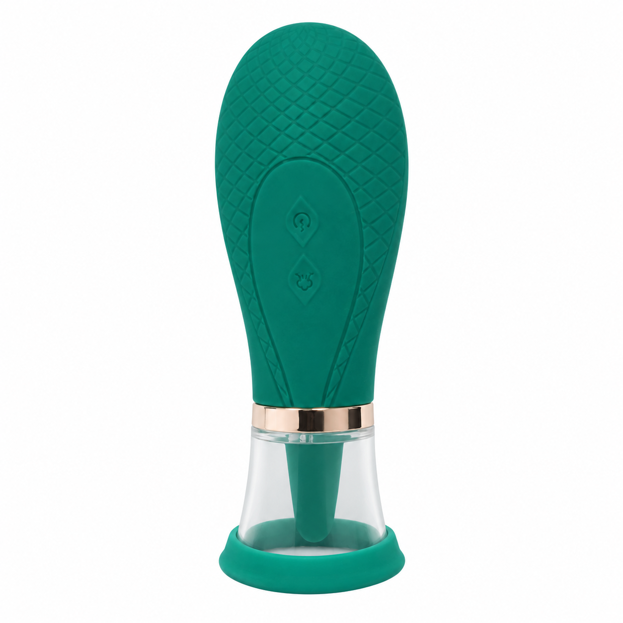 Green Lucky Lover SweetBloom with a clear cup and gold-tone detail